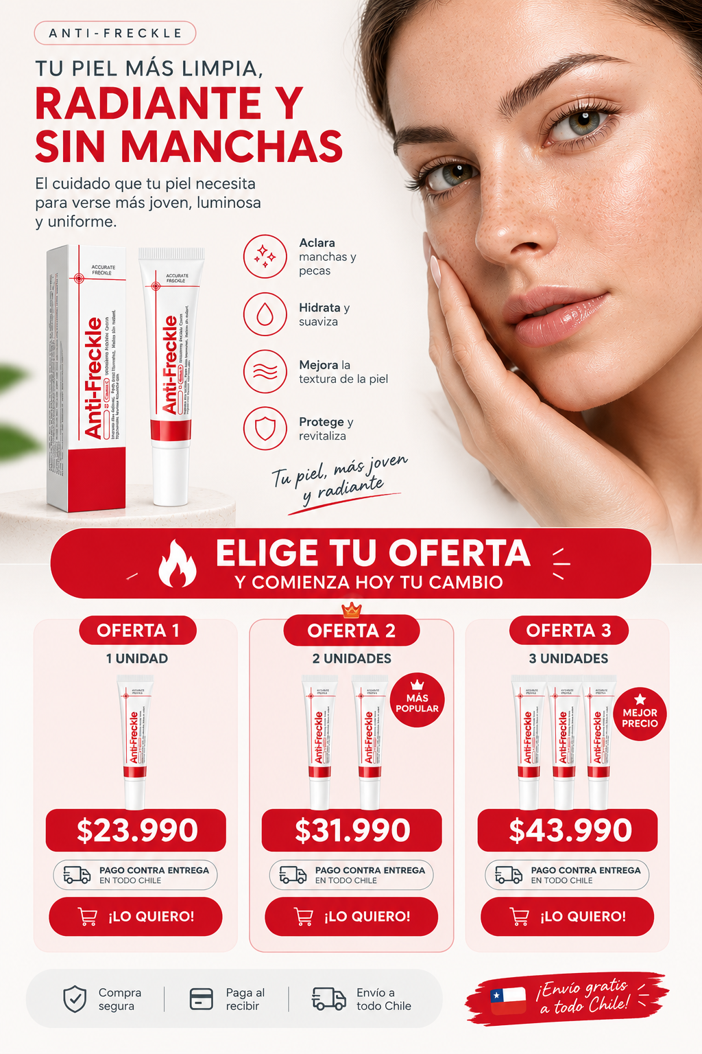 Pack 2 Cremas Facial Blanqueadora Sadoer