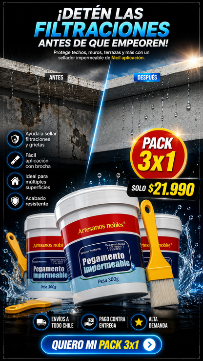 PACK X3 SELLADOR IMPERMEABLE 300g